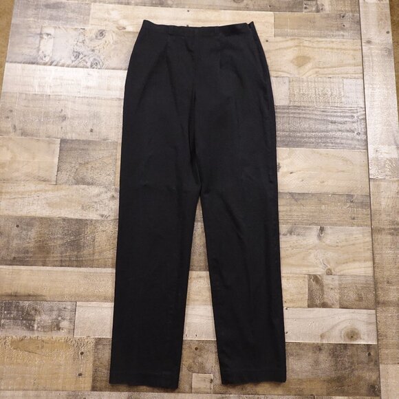 Eddie Bauer Women’s Black Pants Size 8 Tall Bremerton Fit Pull-On Cotton Blend - Picture 1 of 14